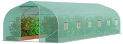 VEVOR Alagút fóliasátor 900x300x200 cm zöld fólia üvegház UV- és vízálló melegház (SDXWS30X10X7FTY13V0)