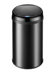 Debau Érzékelős szemetes rozsdamentes acél fekete 40 literes szenzoros kuka érzékelős hulladékgyűjtő