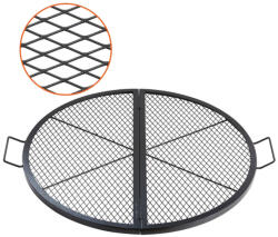 VEVOR Összecsukható kör alakú grillrács tűzrakóhoz 91 cm átmérőjű, acél BBQ rács hordozható fogantyúval (YXSKKWCHSKZ36BP0XV0)