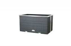 Rattan Art Polirattan virágtartó láda 70x38x40 cm növénytartó kaspó antracit