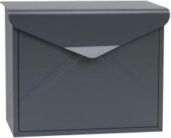 TEC Acél postaláda boríték alakú levélszekrény 360x290x100 mm antracit modern utcai postaláda