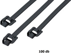 AV Fix Kioldható rozsdamentes epoxi bevonatú gyorskötöző 9, 5x700 mm kábelkötegelő, 100 darabos