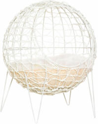 AOSOM Kisállat ágy macska fekhely Ø45x57 cm macskaágy rattan kosár párnával emelt kialakítású