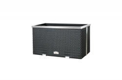 Rattan Art Polirattan virágtartó láda 70x38x40 cm növénytartó kaspó fekete