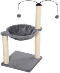 AOSOM Macska kaparófa mászófa függőággal macskáknak labdával 40x40x72 cm