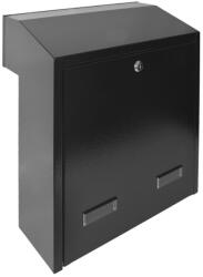 TEC Falba beépíthető kültéri nagy méretű postaláda kapura felszerelhető fekete postafiók kétoldalú