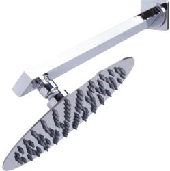 Jago Zuhanyfej tartó oldalfalra szögletes, 40 cm hosszú esőztető zuhanyzófejhez Zuhanyrózsa tartó cső