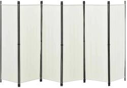 PremiumD Spanyolfal törtfehér térelválasztó paraván 6 darab panel 300x171 cm törtfehér színben