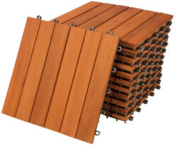 Debau 1 m2 Akácfa teraszburkolólap 11 darabos készlet 30x30 cm balkonburkolólap teraszburkolat