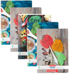 Herlitz Set 5 caiete Herlitz A5, 80 file, 70 g/mp, matematica, colturi rotunjite, Motiv spices (9480820-5)