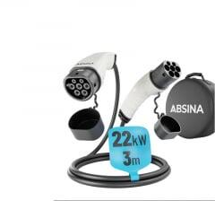 ABSINA 22kW, 32A, 3 fázisú, 3m elektromos autó töltőkábel (52-231-100X) (52-231-100X)