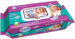 Lara Șervețele umede cu capac Lara Baby Soft - Fresh Baby, 72 buc, mov (54002)
