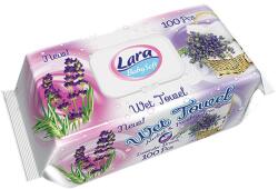 Lara Șervețele umede cu capac Lara Baby Soft - Lavandă, 100 buc (54084)