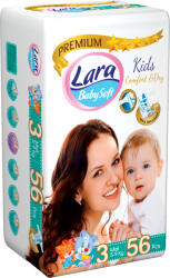 Lara Scutece pentru bebeluși Lara Premium - Midi, 5-9 kg, 56 de buc (54303)