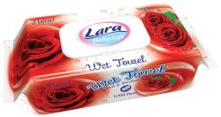 Lara Șervețele umede cu capac Lara Baby Soft - Trandafir, 80 buc (54102)