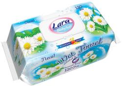 Lara Șervețele umede cu capac Lara Baby Soft - Family, Mușețel, 120 buc (54081)