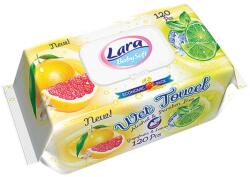 Lara Șervețele umede cu capac Lara Baby Soft - Familie, Citrice, 120 buc (54105)
