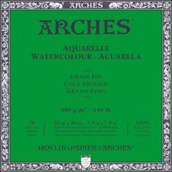 ARCHES Watercolour Cold Pressed Block Natural White Vázlatfüzet 20 20 x 20 cm 300 g (A1795059)