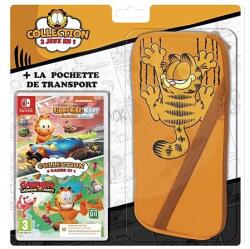 Microids Garfield 2 in 1 Game Collection: Lasagna Party + Kart Furious Racing [Travel Case Bundle] (Switch)