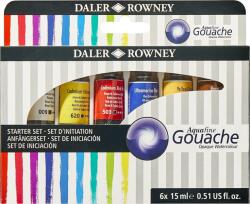 Daler-Rowney Aquafine Gouache festékek készlete Starter Set 6 x 15 ml (136901004)