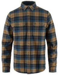 Fjällräven Singi Heavy Flannel Shirt Men Cămașă cu mânecă lungă Dark Navy-Buckwheat Brown M