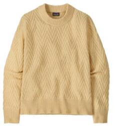 Patagonia Recycled Wool Crewneck Sweater Women Pulover Chevron Cable: Natural L