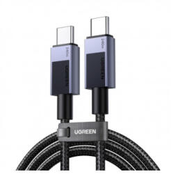 UGREEN USB-C to USB-C adatkábel, töltőkábel, szürke (240W, 5A, 2m, L513)