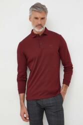 HUGO BOSS pamut hosszúujjú bordó, sima, 50468392 - burgundia S