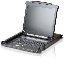 ATEN CL1000M-ATA-2XK07SGG rack konzol 43, 2 cm (17") Fekete 1U (CL1000M-ATA-2XK07SGG) (CL1000M-ATA-2XK07SGG)