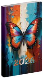 REALSYSTEM Zsebnaptár REALSYSTEM Flexi álló fehér lapos Lepke 2026 (5811-83) - tonerpiac