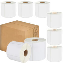 Malatec 4 tekercs Öntapadós thermo etikett címke 100x150mm, 500db címke/tekercs