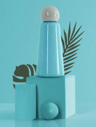 Lund London Skittle Original Acél Kulacs 500ml Égkék/Világosszürke - BPA Mentes, Duplafalú Hőszigetelés, 24 Órán Át Hidegen és 12 Órán Át Melegen Tart