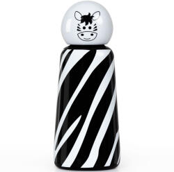Lund London Skittle Mini Acél Kulacs 300ml Zebra - BPA Mentes, Duplafalú Hőszigetelés, 24 Órán Át Hidegen és 12 Órán Át Melegen Tart