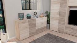 Kiss Zsolt Caprima komód 160 cm sonoma tölgy - trüffel