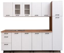 VX Gréta konyhabútor Matt fehér 240 cm