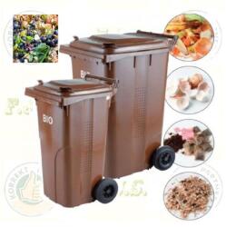 PlastikGogic Háztartási kuka 240 L barna komposzt BIO CE