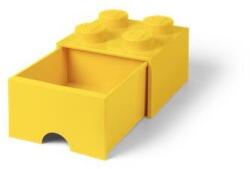 LEGO® Tárolódoboz, fiókos, LEGO "Brick", sárga (L40051732) - tintasziget