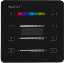 V-TAC B6-B SPI DRGB Fali elemes szabályzó panel digitális (futófény) LED szalagokhoz, fekete (40892)