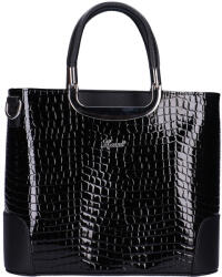 Karen rostbőr táska 1491 bis fekete lakk kroko