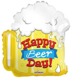 Conver Happy Beer Day, fólia lufi, 45 cm