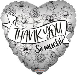 Conver ECO fólia lufi, 18"/45cm, szív, Thank You felírattal