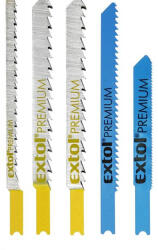 Extol prémium dekopírlap, 5db különböző típus, univerzális befogás, HSS, HCS; Bimetál (8805600)