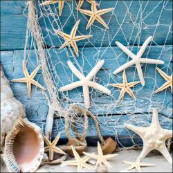 Art Galéria Kagylók és fonalak - üvegkép