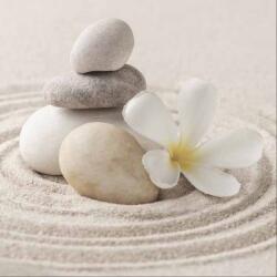 Art Galéria Fehér zen kert - üvegkép