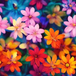 Art Galéria Nyár virágai - üvegkép