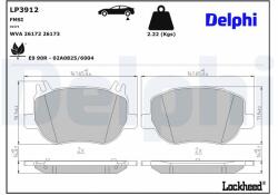 DELPHI Set placute frana DELPHI LP3912 (LP3912)