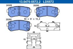 ATE Set placute frana ATE 13.0470-5572.2 (13.0470-5572.2)