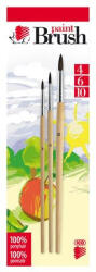 ICO Ecsetkészlet, ICO Süni, no. 4-6-10, fa, natúr (EKIS4610N)