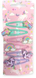 Unikornisos színes hajcsat készlet gyerekeknek - 6db, 6cm (1240147)