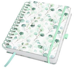 Sigel Spirálfüzet, 168x215 mm, sima, 120 lap, keményfedeles, SIGEL "Jolie Eucalyptus Day